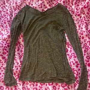 Whimsigoth Grunge Camo Layer Long Sleeve See-through Mudd